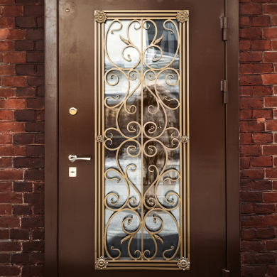 Porte en bois avec verre décoré – Charme et personnalisation